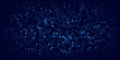 © novi - High speed dot moving technology concept. stripes halftone with blue light. speed movement pattern and motion blur over dark blue background. Vector Illustration.
