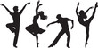© Masud - Dynamic silhouettes of diverse dancers expressing movement and grace in artistic poses vector