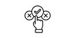 © Arman - Finger pressing checkmark option icon for approval decision making concept