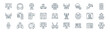 © Icon World - linear internet of things icon pack. vector thin line icons collection such as fingerprint scanner, headphones, webcam, cctv, forecast, robot, router, speaker
