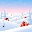 © ayu - Winter Landscape with Snow and Christmas Gifts