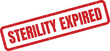 © Mahmud - Grungy rectangular stamp icon indicating expired sterility, featuring textured rubber impression on a document page