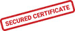 © Mahmud - Official rectangular rubber stamp with grunge texture confirming a secured certificate document validity