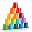 © faizan - a set of colorful stacking cups arranged in a tower