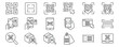 © bouver - Qr code outline icon set. Editable stroke. Vector illustration