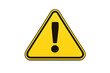 © PNG Kingdom  - Yellow warning sign icon with black exclamation mark informing about hazard, danger, precaution, and risk on transparent background