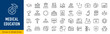 © iiierlok_xolms - Medical Education web icon set in line style. Medicine, college, student, learning, book, collection. Editable stroke. Vector illustration.