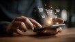 © OngCaLucK - Person using smartphone to shop online with shopping cart icons, digital purchasing, e-commerce concept, modern technology in everyday life