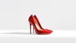© The 2R Artificiality - Bright red high heels set against a white backdrop, focusing on fashion durability and care