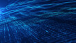 © KanawatTH - Futuristic Blue Digital Grid Background with Glowing Dots and Lines for Technology and Data Network Concept. 3d Rendering