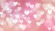 © Nami Liu - Heartfelt Bokeh: A delicate and romantic backdrop of softly blurred white hearts scattered across a soft blush pink background, creating a dreamy and loving atmosphere.