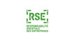 © Sehrish - A green logo for Responsabilité Sociétale des Entreprises on a white background silhouette