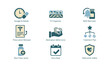 © Ternak - Medical icons pills clocks prescriptions surgery health and notifications