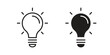 © iconic - Lightbulb icons Black vector illustration for social media, app, and web