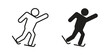 © iconic - Skating icons Black vector illustration for social media, app, and web