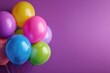 © Maryna - Cheerful party balloons floating over a bold color wash with room for text
