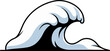 © Kiluas - Stylized depiction of a cresting ocean wave with a dark base