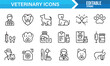 © R Hasan - Vet hospital and animal healthcare outline icons collection