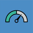© Rizzz - Speedometer Gauge Icon Showing High Performance and Efficiency