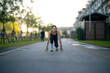 © Apichat - Woman runner getting ready for sprint workout