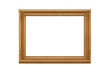 © PNG Kingdom  - Empty antique golden picture frame creating a border for artworks or memories, isolated on a transparent background