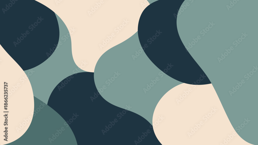 Abstract Geometric Shapes in Various Colors.