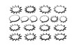 © TrustMaker Design - Comic style speech bubbles and starburst frames vector set illustration, easily editable.
