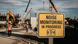 © Creative mind - A construction site with a noise monitoring sign in progress