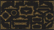 © Stock Image Paradise - Ornate golden decorative elements on a black background