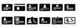 © SreeRaton - Minimalist black silhouette of a contact card vector icon set.