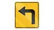 © KASHAF MAQSOOD - Directional arrow sign pointing left on yellow background