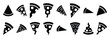 © Poli - pizza slice silhouette icon set
