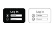 © MdGolam - Two login screen designs one dark and one light a digital silhouette