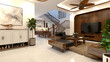 © murattellioglu - 3d render luxury home interior living room