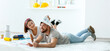 © Pixel-Shot - Young couple with palette samples planning design of their new house