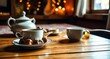 © Andrian.s - Ramadan iftar setting with dates and tea on the table, warm lighting, cozy atmosphehre, blurred background