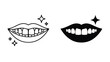 © Tahamina - Smiling lips with sparkles - SVG and PNG icons - Vector Icons and Stickers - PNG, SVG, EPS - Glyph and solid icon set - Icon vector - Flat Design Icon - line icon set