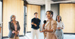 © Flash25/peopleimages.com - Motivation, workshop or presenter in circle with mic, training or expo in skills development. Business, group of employees at seminar with speech, engagement or empowerment for professional growth