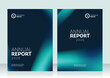 © Carrot - Modern annual report business template for corporate presentation, clean professional design with dark blue gradient cover for company documentation