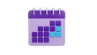 © lailaherry - 3D Calendar Icon with Purple and Teal Squares