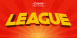 © text - Editable text effects on elegant league text.