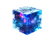 © bunga - Luminous, detailed cube showcasing circuits, glowing edges, and technology