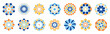 © stas111 - Colorful mandala ornament collection illustration. Symmetrical floral geometric round patterns