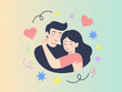 © Jepry - Romantic Couple Embracing with Affection and Love.
