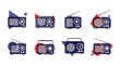 © ellisa_studio - Retro radio icon set vector illustrations of vintage electronic devices