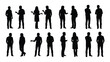 © MD Riad Hossain  - Group of diverse silhouettes people in various poses and attire