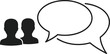 © FARZANAAKTER - Two people icons with speech bubbles isolated on transparent background