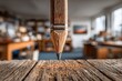 © Multiverse - Crafting ideas with a sharpened pencil on a rustic desk in a tranquil workspace during the afternoon sun