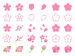 © あ こ - 桜のアイコンセット_ベクターイラスト