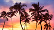 © kieferpix - Copy space of tropical palm tree with sun light on sky background.
